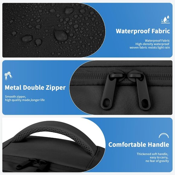 Versatile Black Travel Backpack - TSA Compliant & Perfect for Weekender Trips - Picture 7 of 8